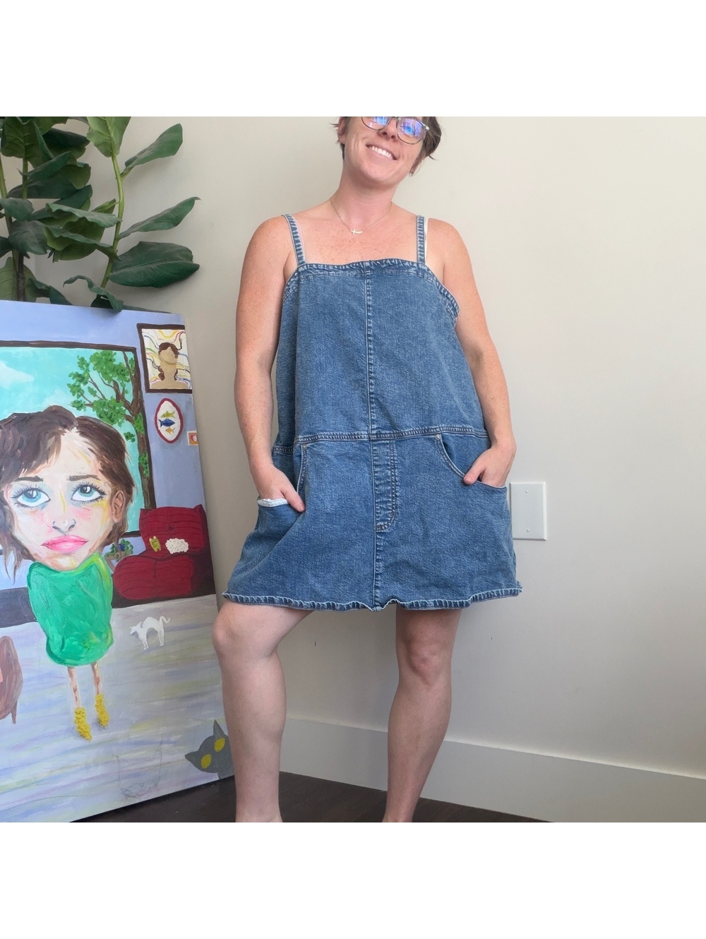 blue denim mini dress overall dress